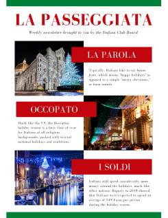 Cover of the La Passeggiata Newsletter