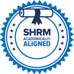 A digital badge indicating recognition as a SHRM Recertification Provider